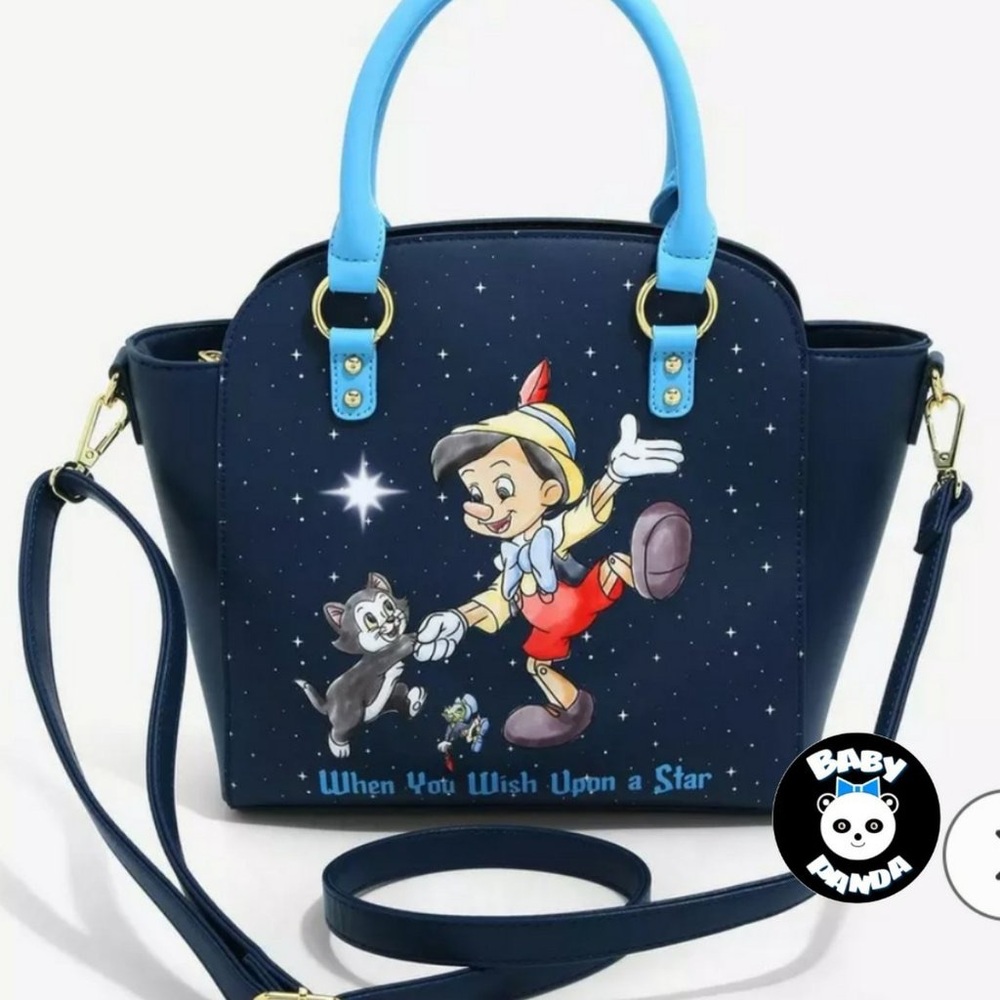 Loungefly Disney Pinocchio When You Wish Upon a Star Handbag Purse Crossbody Bag